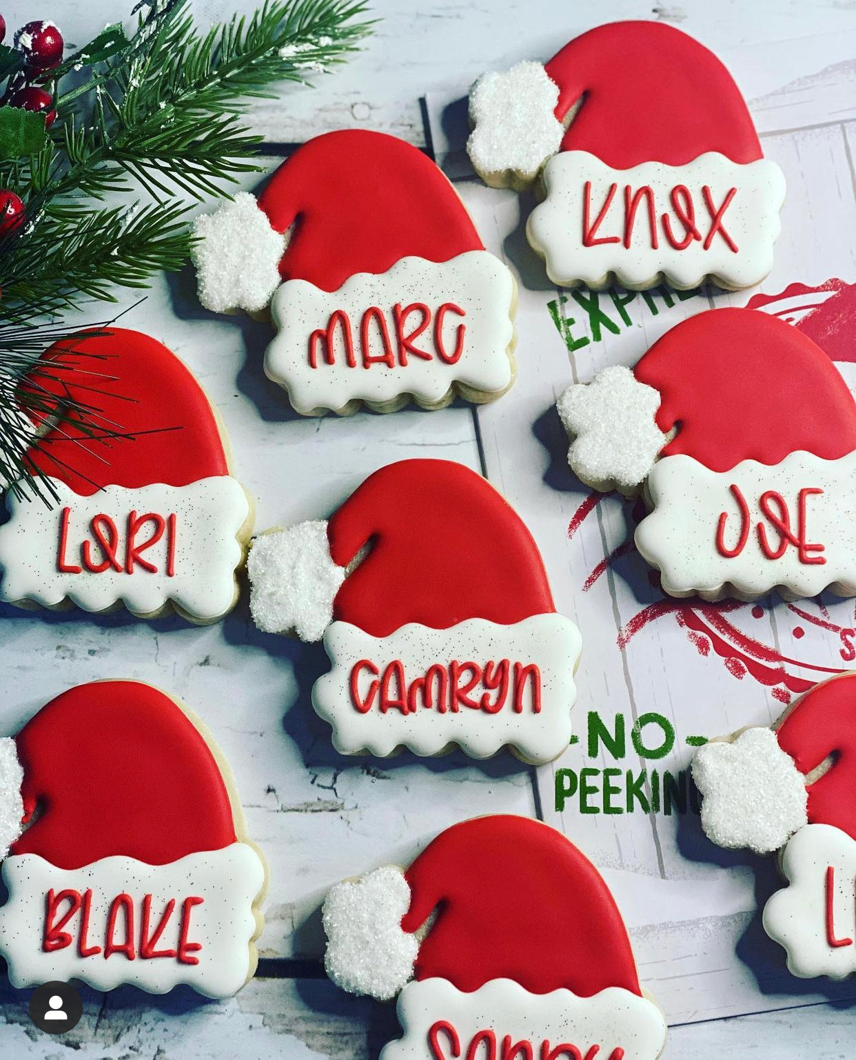 Sugar Cookie Personalized Holiday Hats: Dec. 18-24th